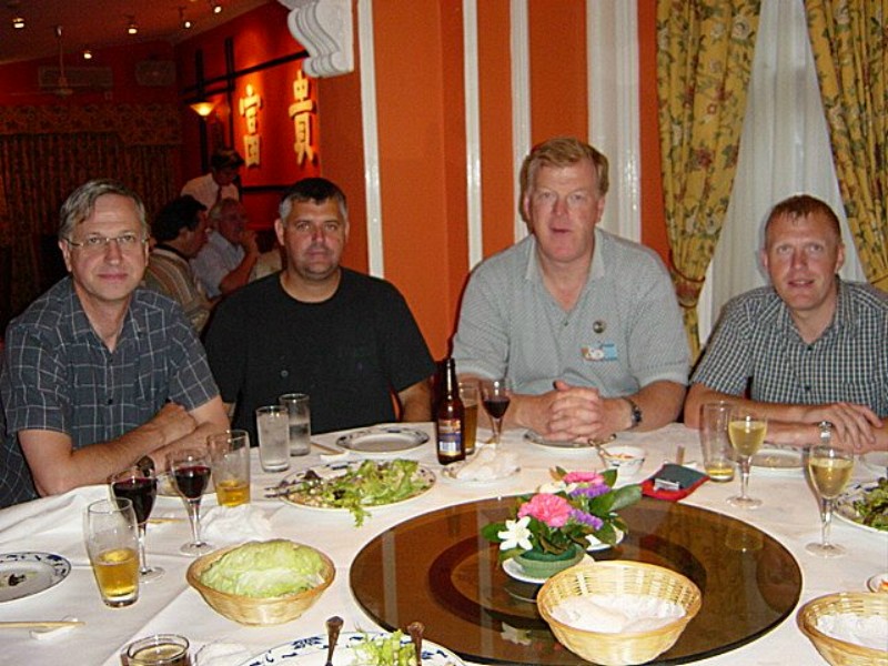 ../Images/Chris-G3WOS, Jeff-W6JKV's son-in-law, Peter-G3ZSS and Neil-G0JHC.jpg